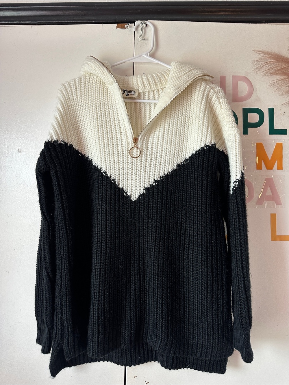 Show Me Your MuMu Color Block Quarter Zip